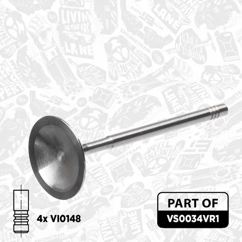 Súprava ventilov, sací/výfukový ventil VS0034VR1 (ET ENGINETEAM) - obr. 4