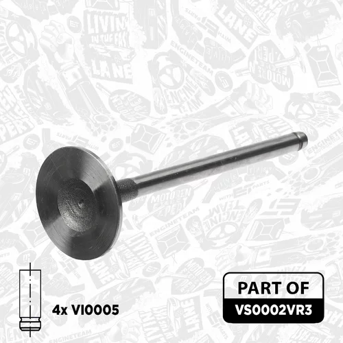 Súprava ventilov, sací/výfukový ventil VS0002VR3 (ET ENGINETEAM) - obr. 4