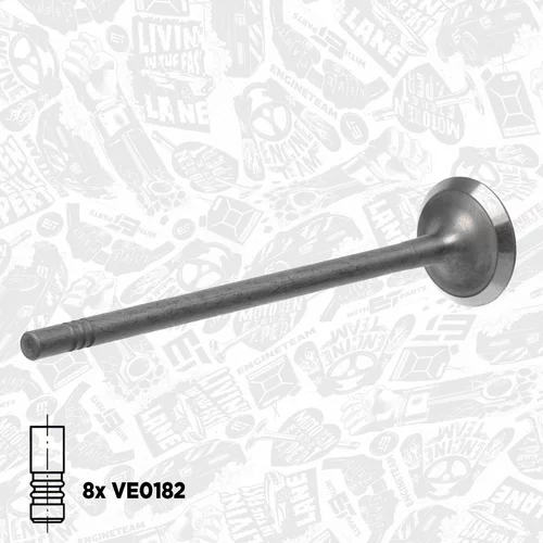 Súprava ventilov, sací/výfukový ventil VS0022 (ET ENGINETEAM) - obr. 1