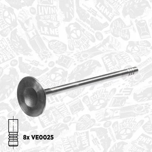 Súprava ventilov, sací/výfukový ventil VS0029 (ET ENGINETEAM) - obr. 2
