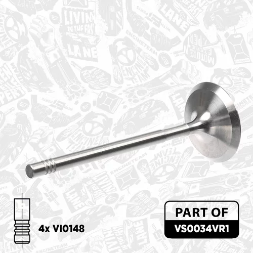 Súprava ventilov, sací/výfukový ventil VS0034VR1 (ET ENGINETEAM) - obr. 3