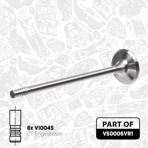 Súprava ventilov, sací/výfukový ventil VS0006VR1 (ET ENGINETEAM) - obr. 3
