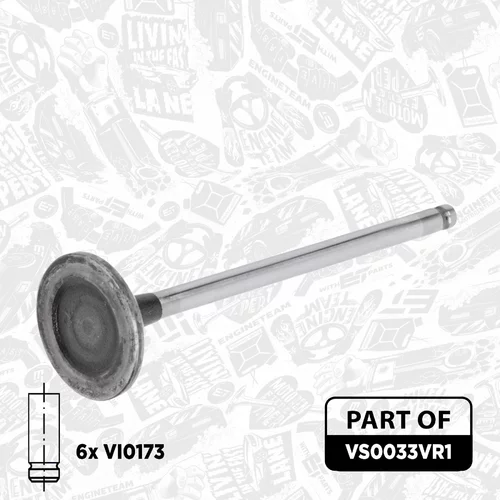 Súprava ventilov, sací/výfukový ventil VS0033VR1 (ET ENGINETEAM) - obr. 2