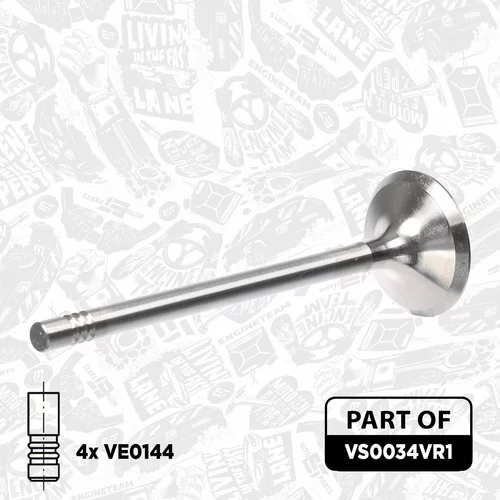 Súprava ventilov, sací/výfukový ventil VS0034VR1 (ET ENGINETEAM) - obr. 1