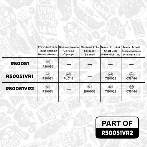 Sada reťaze pohonu olejovej pumpy RS0051VR2 (ET ENGINETEAM) - obr. 1