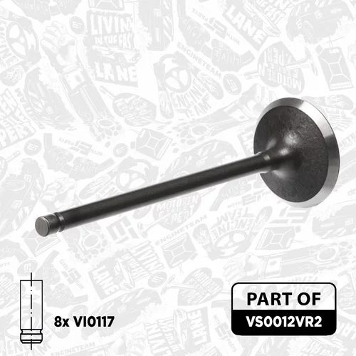 Súprava ventilov, sací/výfukový ventil VS0012VR2 (ET ENGINETEAM) - obr. 3
