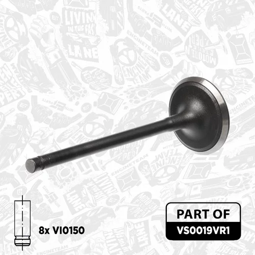 Súprava ventilov, sací/výfukový ventil VS0019VR1 (ET ENGINETEAM) - obr. 4