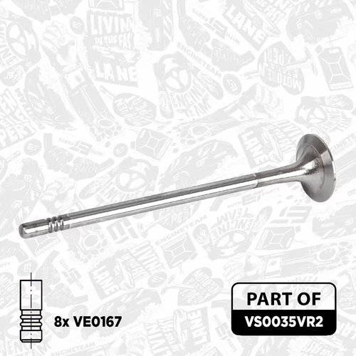 Súprava ventilov, sací/výfukový ventil VS0035VR2 (ET ENGINETEAM) - obr. 3