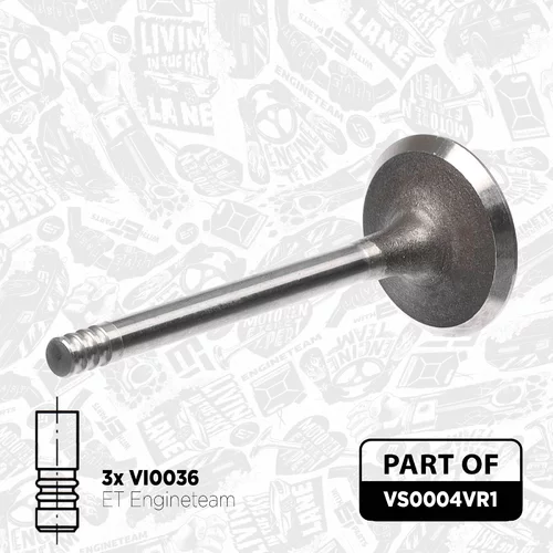 Súprava ventilov, sací/výfukový ventil VS0004VR1 (ET ENGINETEAM) - obr. 3