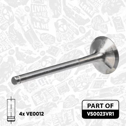 Súprava ventilov, sací/výfukový ventil VS0023VR1 (ET ENGINETEAM) - obr. 1