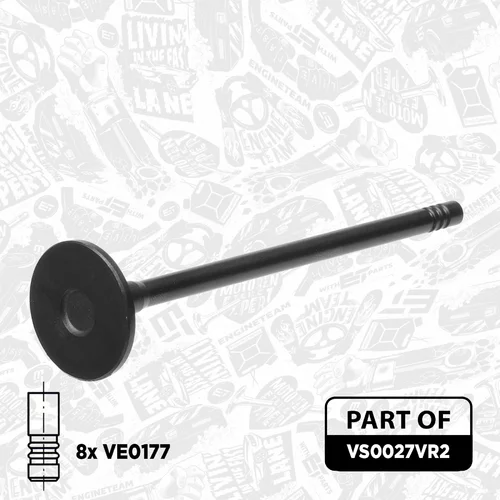 Súprava ventilov, sací/výfukový ventil VS0027VR2 (ET ENGINETEAM) - obr. 2
