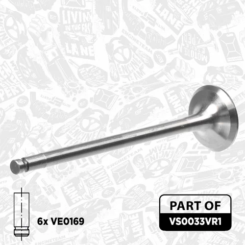 Súprava ventilov, sací/výfukový ventil VS0033VR1 (ET ENGINETEAM) - obr. 3