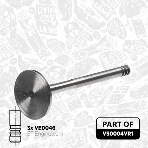 Súprava ventilov, sací/výfukový ventil VS0004VR1 (ET ENGINETEAM) - obr. 2