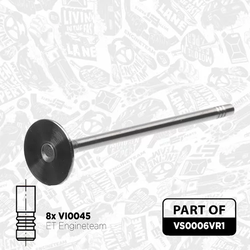 Súprava ventilov, sací/výfukový ventil VS0006VR1 (ET ENGINETEAM) - obr. 4
