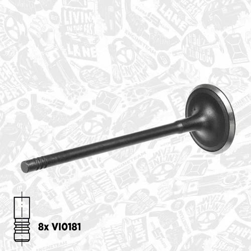 Súprava ventilov, sací/výfukový ventil VS0027 (ET ENGINETEAM) - obr. 3