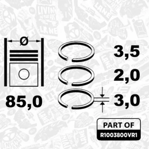 Sada piestnych krúžkov R1003800VR1 (ET ENGINETEAM) - obr. 3