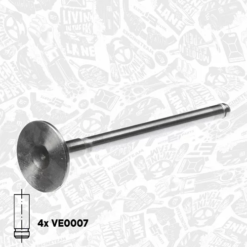 Súprava ventilov, sací/výfukový ventil VS0002 (ET ENGINETEAM) - obr. 2