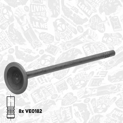Súprava ventilov, sací/výfukový ventil VS0022 (ET ENGINETEAM) - obr. 2