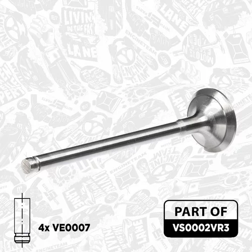 Súprava ventilov, sací/výfukový ventil VS0002VR3 (ET ENGINETEAM) - obr. 1