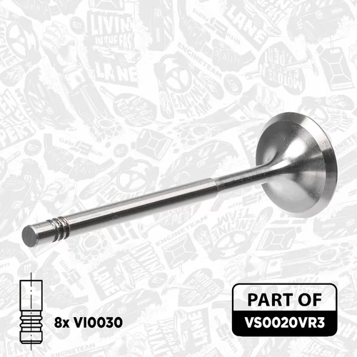 Súprava ventilov, sací/výfukový ventil VS0020VR3 (ET ENGINETEAM) - obr. 3