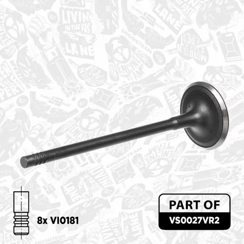Súprava ventilov, sací/výfukový ventil VS0027VR2 (ET ENGINETEAM) - obr. 3