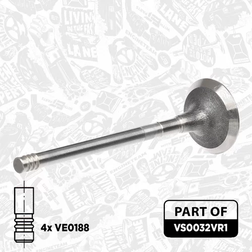 Súprava ventilov, sací/výfukový ventil VS0032VR1 (ET ENGINETEAM) - obr. 1