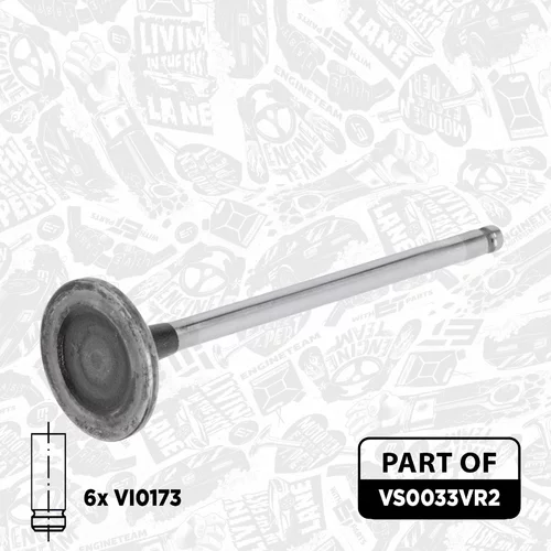 Súprava ventilov, sací/výfukový ventil VS0033VR2 (ET ENGINETEAM) - obr. 2
