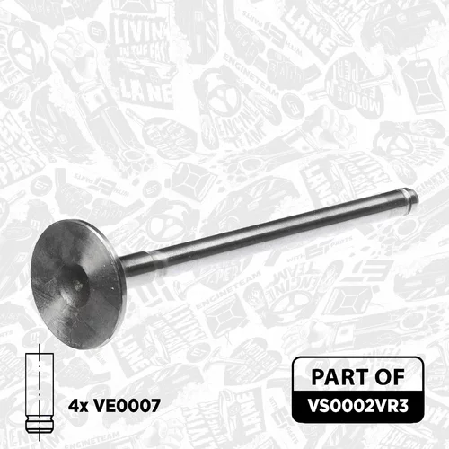 Súprava ventilov, sací/výfukový ventil VS0002VR3 (ET ENGINETEAM) - obr. 2
