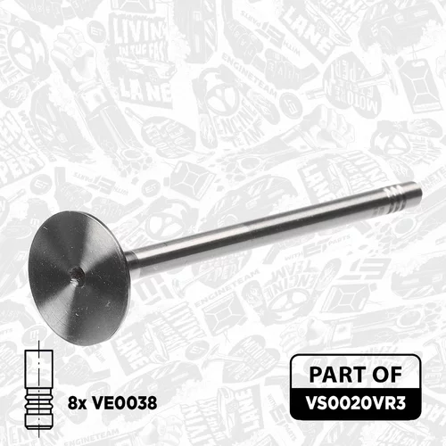 Súprava ventilov, sací/výfukový ventil VS0020VR3 (ET ENGINETEAM) - obr. 2