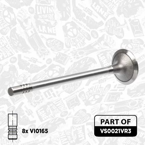 Súprava ventilov, sací/výfukový ventil VS0021VR3 (ET ENGINETEAM) - obr. 3