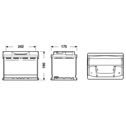 Štartovacia batéria EB620 /EXIDE/ - obr. 1
