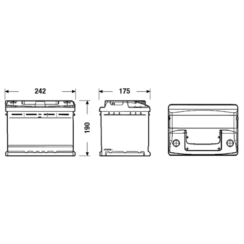 Štartovacia batéria EC550 /EXIDE/ - obr. 1