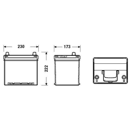 Štartovacia batéria EB604 /EXIDE/ - obr. 1