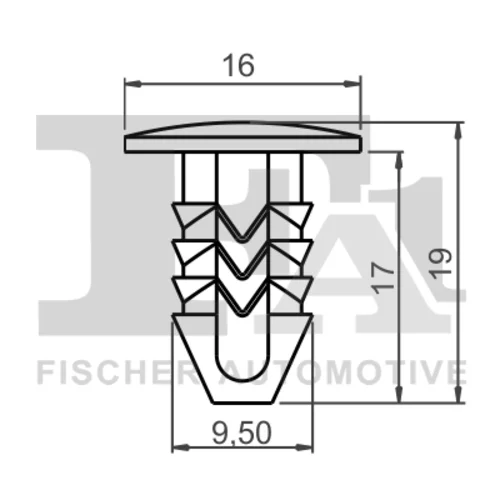 Príchytka ozdobnej/ochran. lišty 33-10003.10 /FA1/ - obr. 1