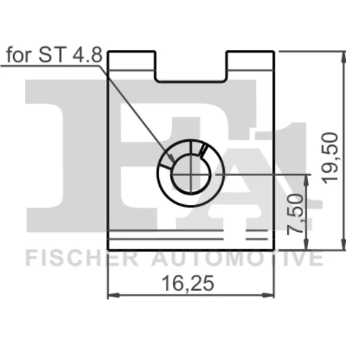 Príchytka ozdobnej/ochran. lišty 11-40114.25 /FA1/ - obr. 1