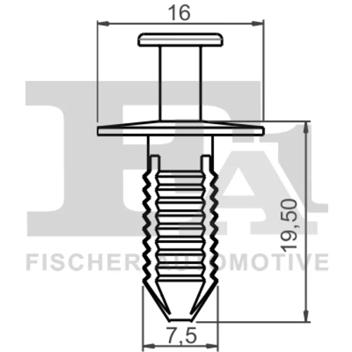Príchytka ozdobnej/ochran. lišty 14-20007.25 /FA1/ - obr. 1