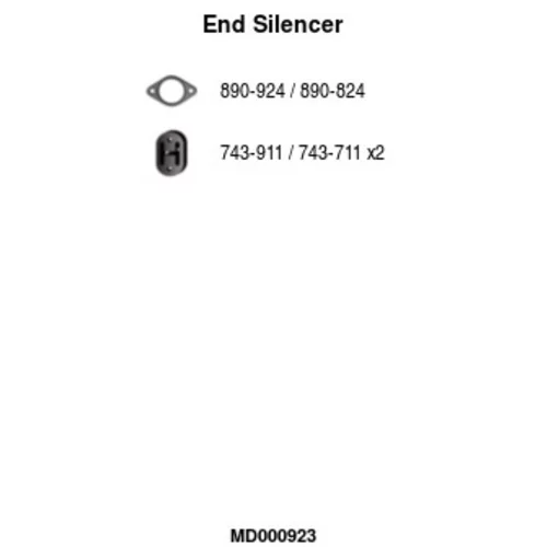 Koncový tlmič výfuku FA1 MD000923