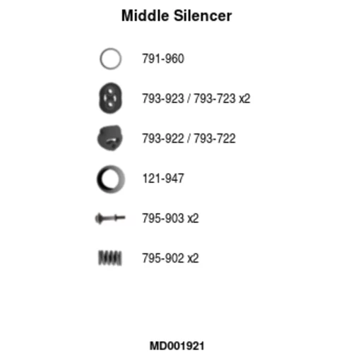 Stredný tlmič výfuku FA1 MD001921