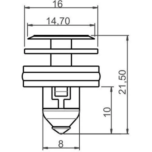 Príchytka ozdobnej/ochran. lišty 10-40109.5 /FA1/ - obr. 1