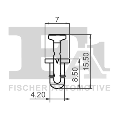 Príchytka ozdobnej/ochran. lišty 11-20022.25 /FA1/ - obr. 1