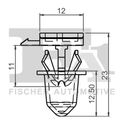 Príchytka ozdobnej/ochran. lišty 11-40115.10 /FA1/ - obr. 1