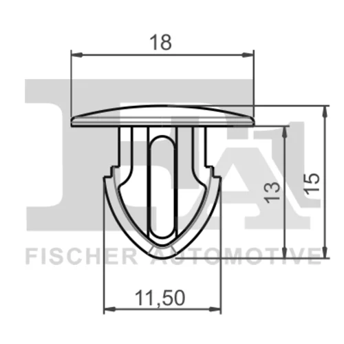 Príchytka ozdobnej/ochran. lišty 22-10009.25 /FA1/ - obr. 1