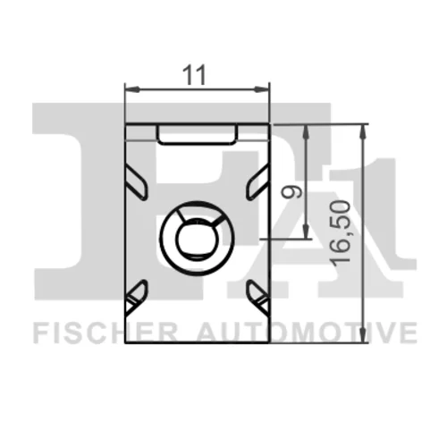 Príchytka ozdobnej/ochran. lišty 11-40119.10 /FA1/ - obr. 1