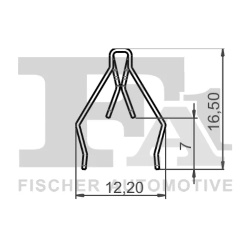 Príchytka ozdobnej/ochran. lišty 11-40124.5 /FA1/ - obr. 1