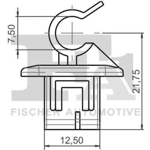 Príchytka ozdobnej/ochran. lišty 11-40143.5 /FA1/ - obr. 1