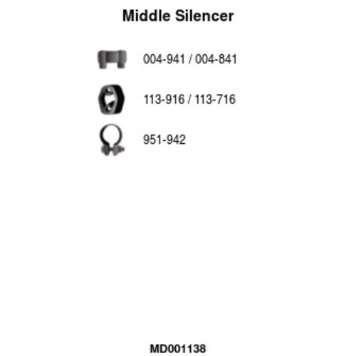 Stredný tlmič výfuku FA1 MD001138