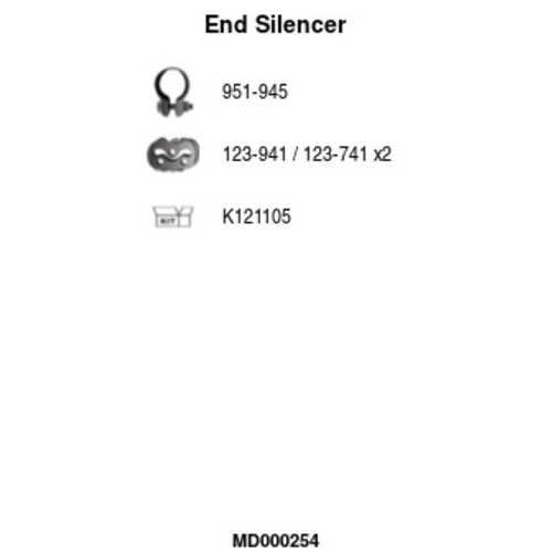 Koncový tlmič výfuku MD000254 /FA1/