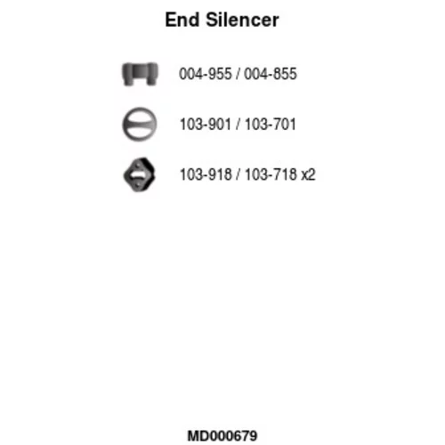 Koncový tlmič výfuku FA1 MD000679