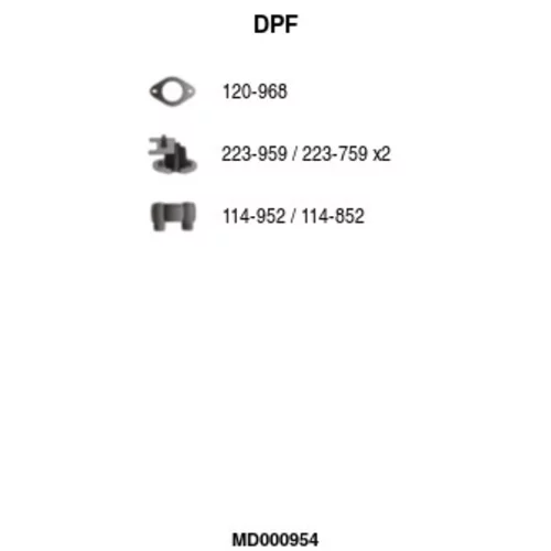 Filter sadzí/pevných častíc výfukového systému MD000954 /FA1/