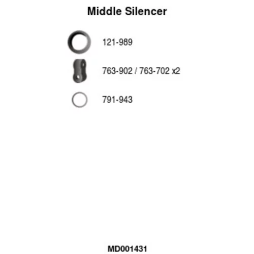 Stredný tlmič výfuku FA1 MD001431